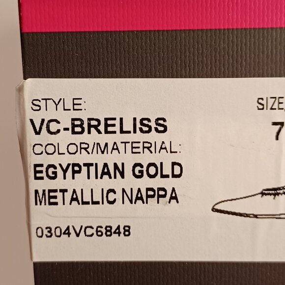 New Vince Camuto Gold Leather Ballet Slippers Shoes - Picture 7 of 8